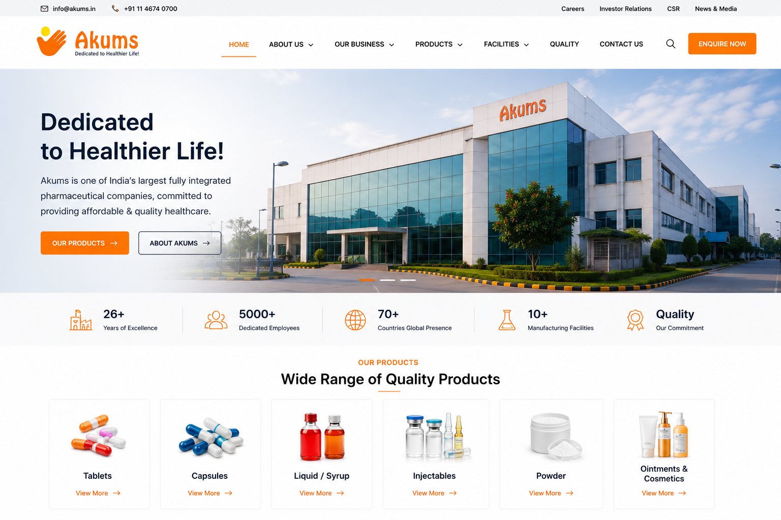 Healthcare website